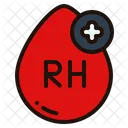 Blood Rh Positive Rh Blood Type Icon