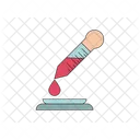 Blood Test Colored Outline Style Medical Icon Hospital Icône