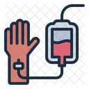 Hand Blood Transfusion Donation Icon