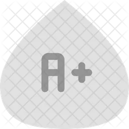 Blood type A plus gray  Icon