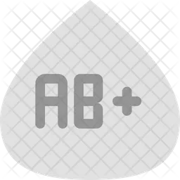 Blood type AB plus gray  Icon