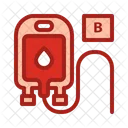Blood Type B Blood Pouch Blood Bag Icon