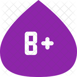 Blood Type B Plus Icon - Download In Flat Style