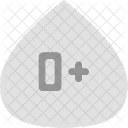 Blood type O plus gray  Icon