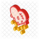 Blooding Heart Isometric Icon