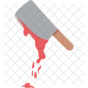 Bloody Cleaver Bloody Knife Halloween Butcher Knife Icon