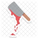 Bloody Cleaver Bloody Knife Halloween Butcher Knife Icon