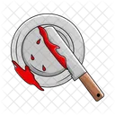 Bloody Knife Knife Halloween Icon