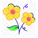 Flowers Art Blooming Flowers Yellow Flowers Icon