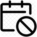 Calendario Bloquear Cancelar Icon