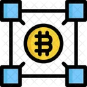 Bloque Cadena De Bloques Bitcoin Icono