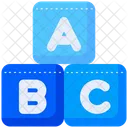 Alfabeto Bloque Abc Abc Icono