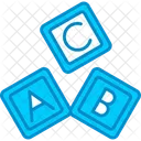 Bloque Abc Abc Alfabeto Icono