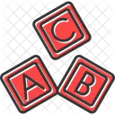 Bloque Abc Abc Alfabeto Icono