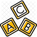 Bloque Abc Abc Alfabeto Icono