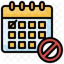 Calendario de bloques  Icono