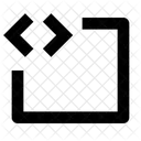 Bloque De Codigo Icono Del Editor Icono De Formato De Texto Icono