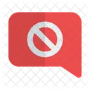 Bloque De Comentarios Bloquear Chat Bloquear Icono