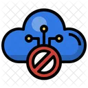 Bloqueo De Nube Nube Prohibida Cancelar Icono