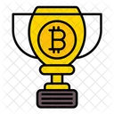 Premio Bitcoin Recompensa Icono