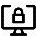 Computador Desktop Bloqueio Dispositivo Protecao Exibicao Computador Bloqueio Desktop Cadeado Seguranca Ícone