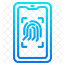 Bloqueio de impressão digital do smartphone  Ícone