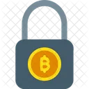 Bloqueo Cifrado De Bitcoin Bloqueo De Bitcoin Icon