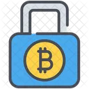 Bitcoin Criptomoneda Bloqueo Icono