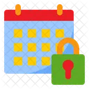 Bloquear Calendario Calendario Privado Bloquear Icono