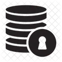 Bloquear Base De Datos Almacenamiento Icono