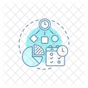 Bloqueo De Tiempo Lista De Tareas Pendientes Principio De Pareto Icono