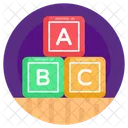 Bloques De Aprendizaje Bloques De Alfabetos Bloques Abc Icono