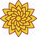 Blossom Chrysanthemum Colrful Icon