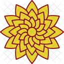 Blossom Chrysanthemum Colrful Icon