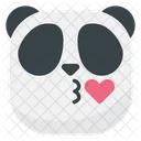 Blow Kiss Panda Emoji Icon