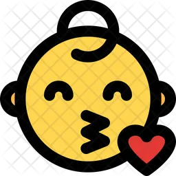 Blowing A Kiss Baby Emoji Icon