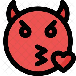 Blowing A Kiss Devil Emoji Icon
