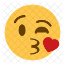 Blowing A Kiss Face Emoji  Icon