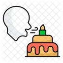 Blowing Candle Blowing Taper Blowing Rushlight Icon