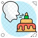 Blowing Candle Blowing Taper Blowing Rushlight Icon