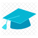 Blue academic cap for graduate  Icon