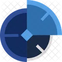 Blue and grey diagram  Icon
