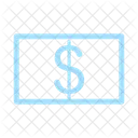 Blue banknote silhouette  Icon