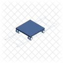 Blue Box Train Track Railway Tracks Icon