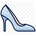 Blue Brocade Footwear Shoes  Icon