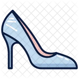 Blue Brocade Footwear Shoes  Icon