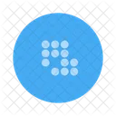 Blue circle with dotted symbol  Icon