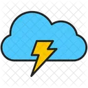 Blue-cloud-and-lightning  Icon