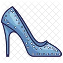 Blue Crystal-Embellished  Women's  Shoes  Symbol
