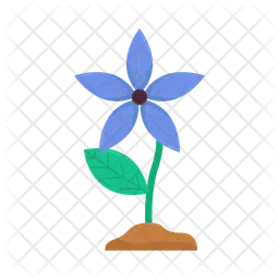 Blue flower  Icon